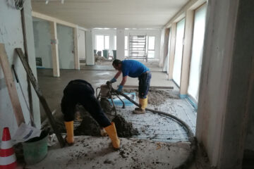 Sanierung Gemeindezentrum St. Johannis: Die Fußbodenheizung ist verlegt!
