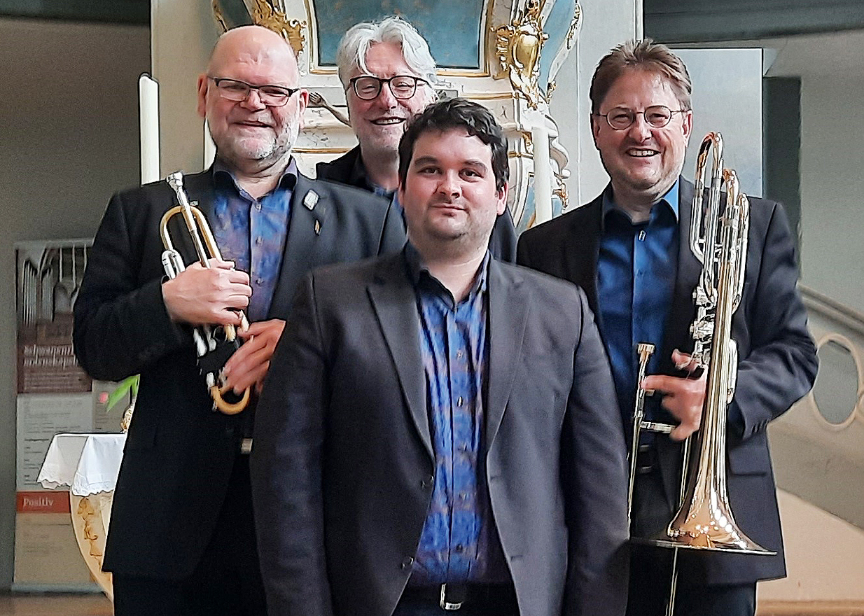 Johannes Stürmer, Trompete
Martin Weber, Posaune
Martin Stürmer, Schlagzeug
Carl Friedrich Meyer, Klavier. Foto: Katharina Stürmer