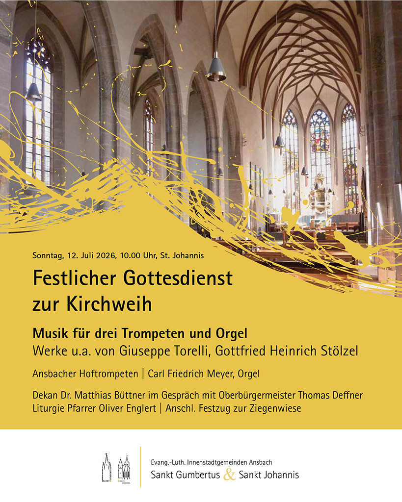 Plakat Festlicher Gottesdienst zur Kirchweih am 12. Juli 2026
